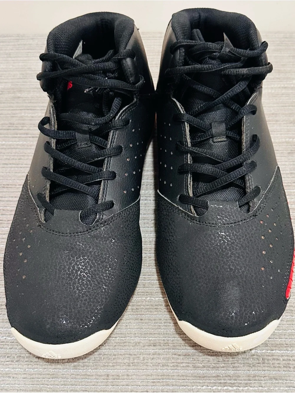 Adidas Next Level Speed V Men's Basketball Shoes Black Red Mid Top Sz 10,5
